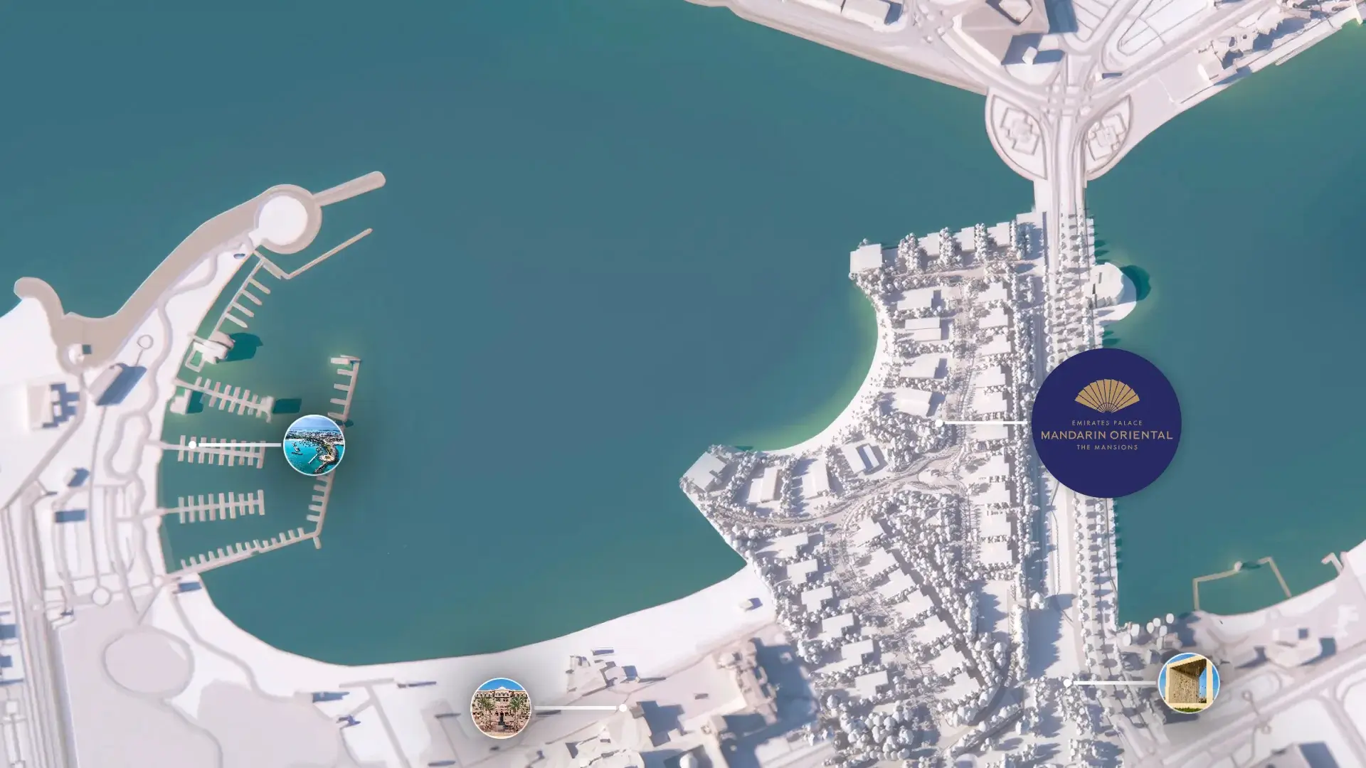 Location Map of Emirates Palace, Mandarin Oriental Mansions Abu Dhabi